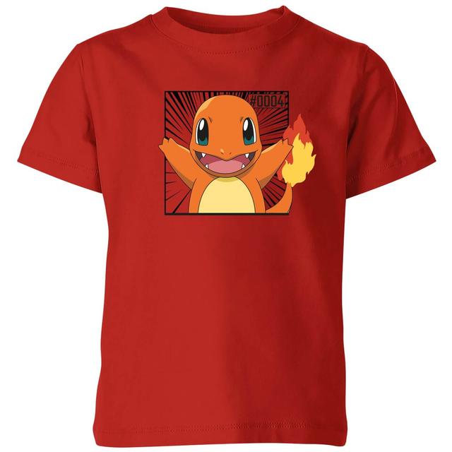 Pokémon Pokédex Charmander #0004 Niño Camiseta - Rojo - 7-8 años on Productcaster.