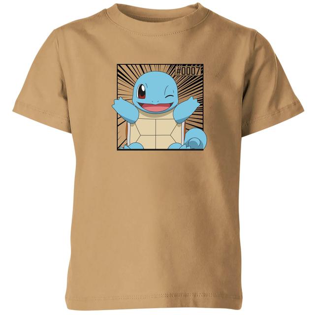 Pokémon Pokédex Squirtle #0007 Kids' T-Shirt - Tan - 7-8 ans on Productcaster.