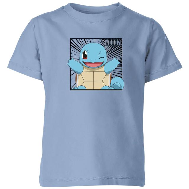 Pokémon Pokédex Squirtle #0007 Kids' T-Shirt - Sky Blue - 7-8 ans on Productcaster.