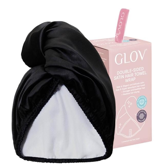 GLOV Double-Sided Satin Premium Hair Wrap Towel - Satin Black on Productcaster.