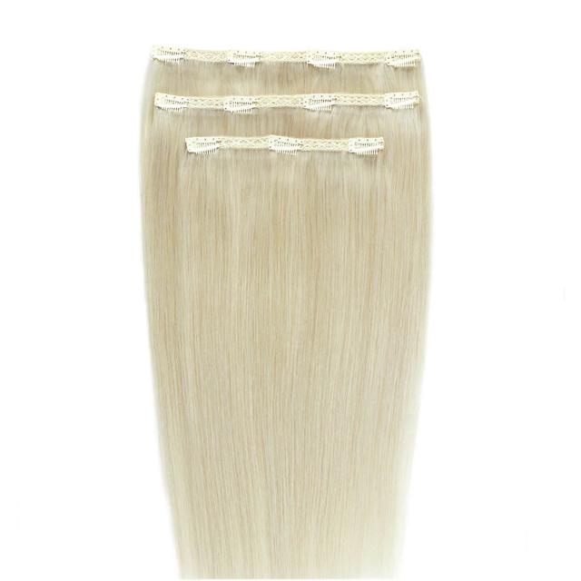 Beauty Works Deluxe Clip-in 16 Inch Extensions (Various Colours) - Pure Platinum on Productcaster.