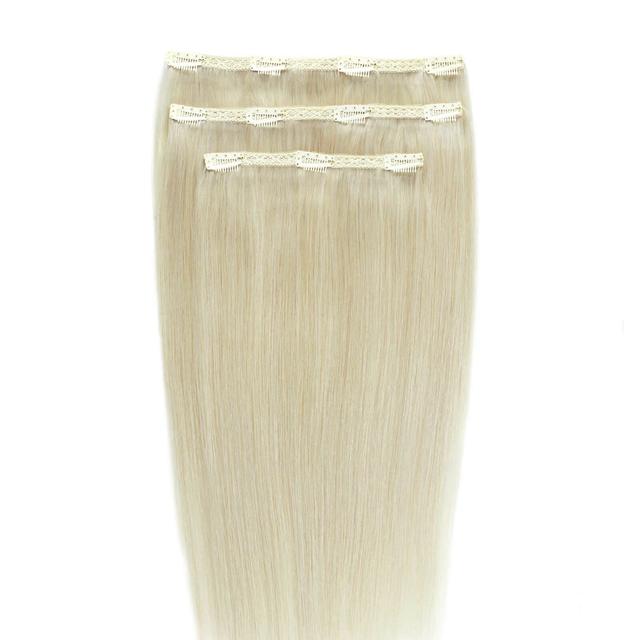 Beauty Works Deluxe Clip-In 18 Inch Hair Extensions (Various Colours) - Pure Platinum on Productcaster.