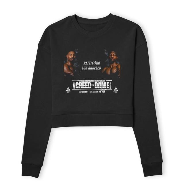 Creed Battle For Los Angeles Women's Cropped Sweatshirt - Black - XXL on Productcaster.