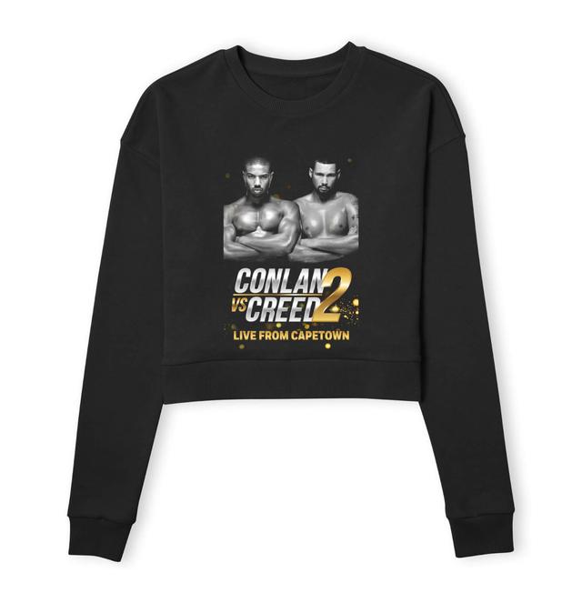 Creed Conlan Vs Creed 2 Poster Women's Cropped Jumper - Black - M on Productcaster.