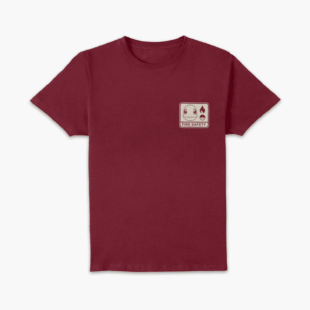 Pokémon Woodland Fire Safety Unisex T-Shirt - Burgundy - M on Productcaster.