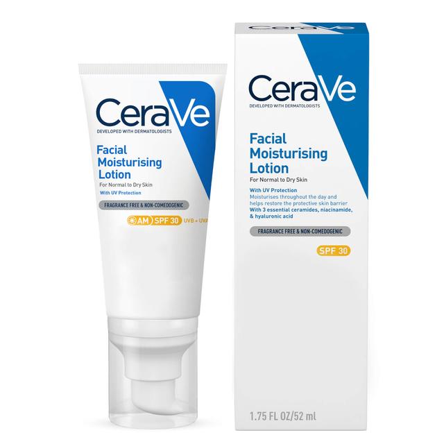 CeraVe AM Facial Moisturising Lotion SPF30 with Ceramides for Normal to Dry Skin 52ml on Productcaster.