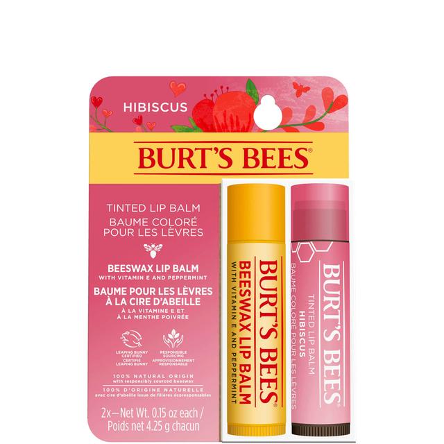 Burt's Bees Beeswax Lip Balm and Hibiscus Tinted Lip Balm Duo Gift Set on Productcaster.