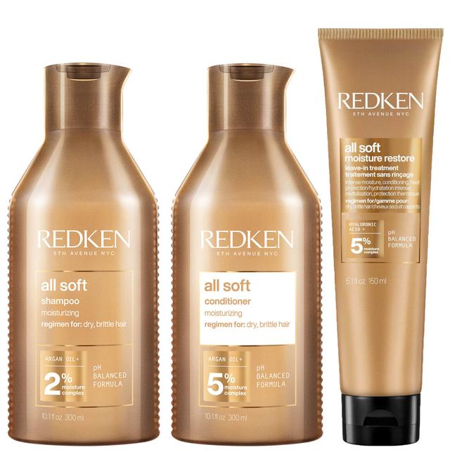 Redken All Soft Shampoo, Conditioner and Leave-in Routine for Dry Hair on Productcaster.