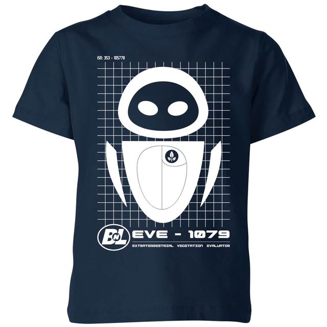 Wall-E Eve Schematic Kids' T-Shirt - Navy - 7-8 Years on Productcaster.