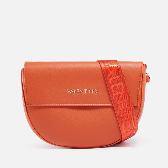 Valentino Bigs Flap Faux Leather Bag Orange on Productcaster.