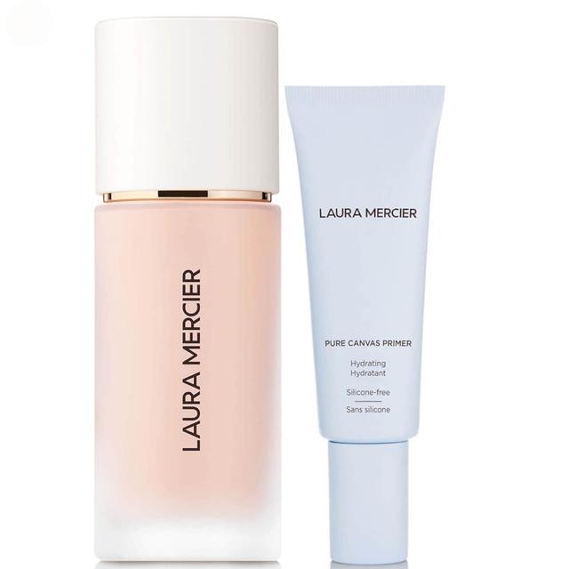 Laura Mercier Real Flawless Foundation and Pure Canvas Hydrating Primer Bundle (Various Shades) - Opal on Productcaster.