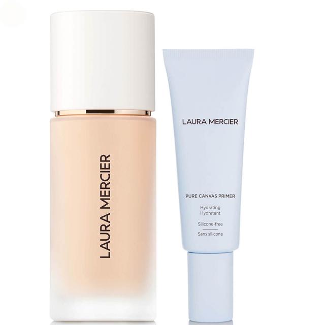 Laura Mercier Real Flawless Foundation and Pure Canvas Hydrating Primer Bundle (Various Shades) - 0N1 Silk on Productcaster.