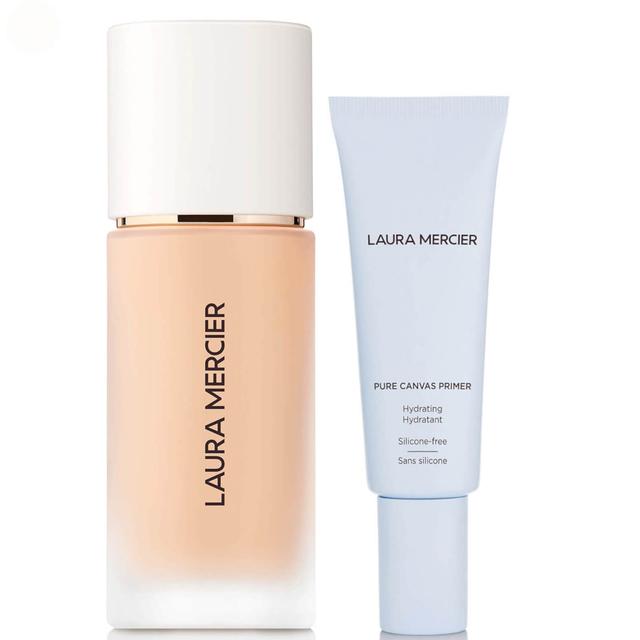 Laura Mercier Real Flawless Foundation and Pure Canvas Hydrating Primer Bundle (Various Shades) - 1N2 Vanille on Productcaster.