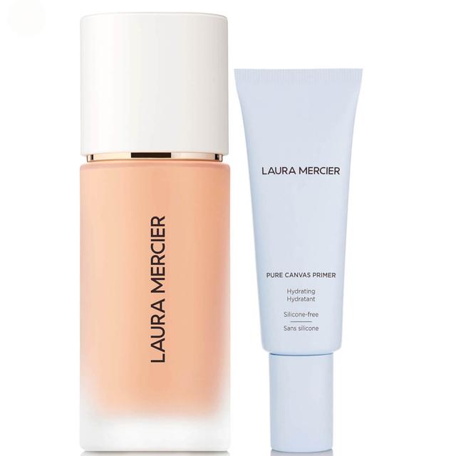 Laura Mercier Real Flawless Foundation and Pure Canvas Hydrating Primer Bundle (Various Shades) - 2C1 Ecru on Productcaster.