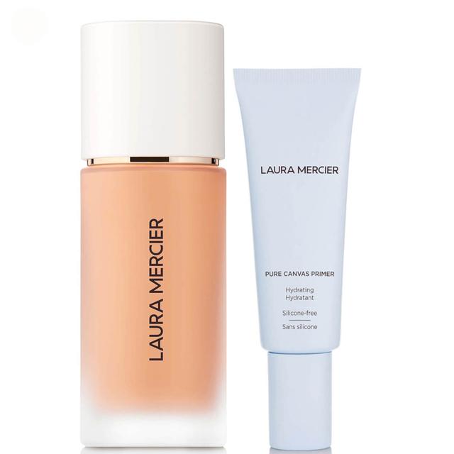 Laura Mercier Real Flawless Foundation and Pure Canvas Hydrating Primer Bundle (Various Shades) - 3C1 Dune on Productcaster.