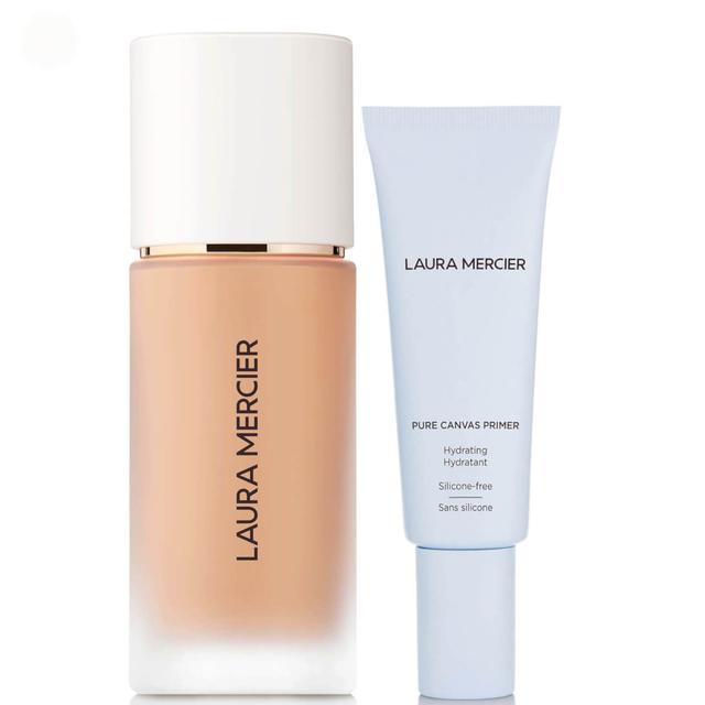 Laura Mercier Real Flawless Foundation and Pure Canvas Hydrating Primer Bundle (Various Shades) - 3W0 Sandstone on Productcaster.