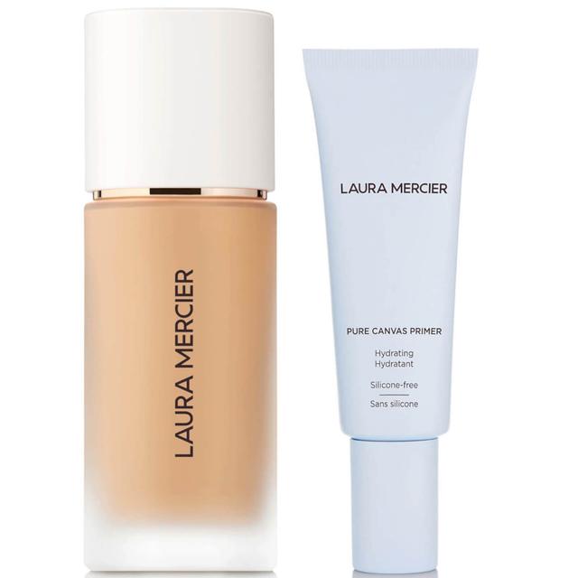 Laura Mercier Real Flawless Foundation and Pure Canvas Hydrating Primer Bundle (Various Shades) - 3W1 Dusk on Productcaster.