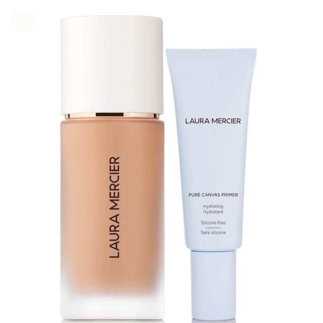 Laura Mercier Real Flawless Foundation and Pure Canvas Hydrating Primer Bundle (Various Shades) - 4C0 Chestnut on Productcaster.