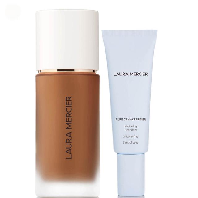 Laura Mercier Real Flawless Foundation and Pure Canvas Hydrating Primer Bundle (Various Shades) - 5W1 Sienna on Productcaster.