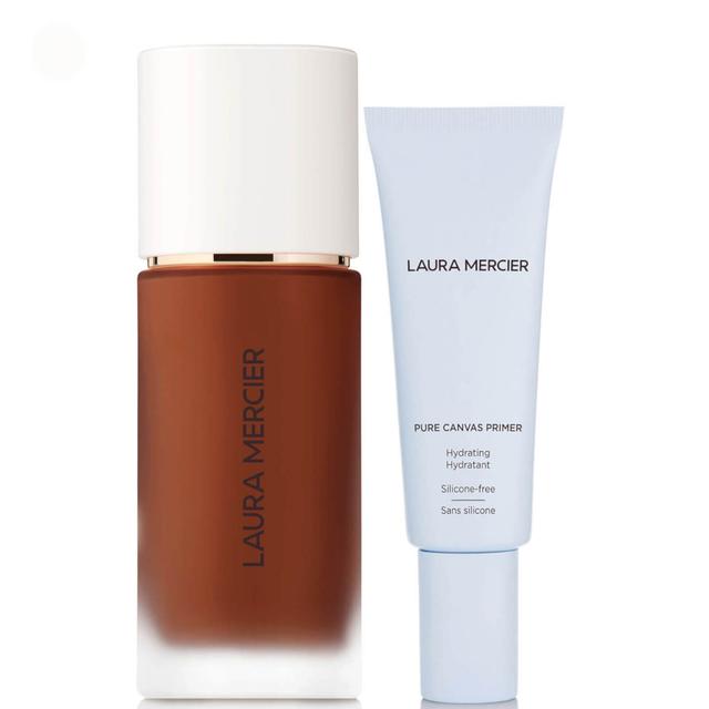 Laura Mercier Real Flawless Foundation and Pure Canvas Hydrating Primer Bundle (Various Shades) - 6C1 Mink on Productcaster.