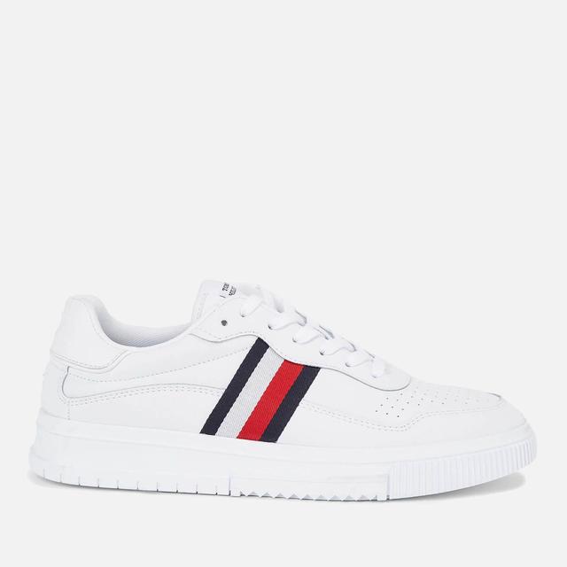 Tommy Hilfiger Men's Supercup Stripes Leather Trainers - UK 10.5 on Productcaster.