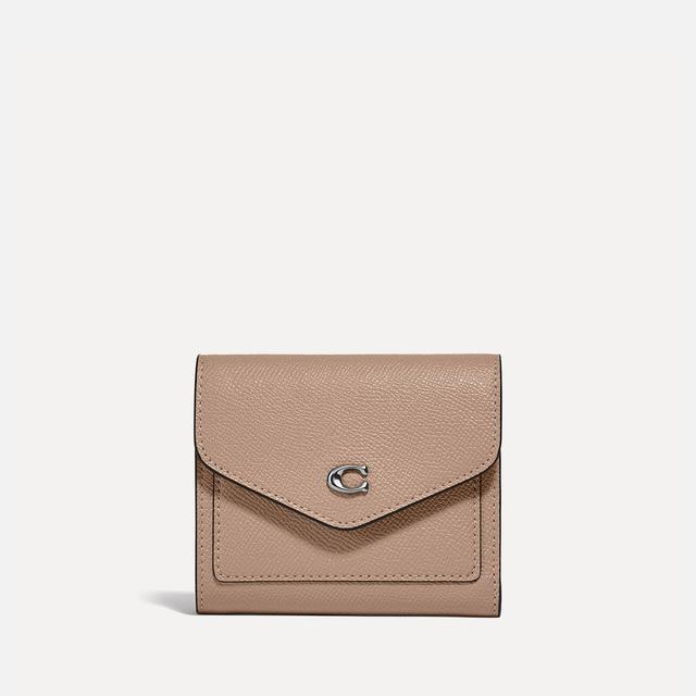 Coach Wyn Small Crossgrain Leather Wallet Beige on Productcaster.