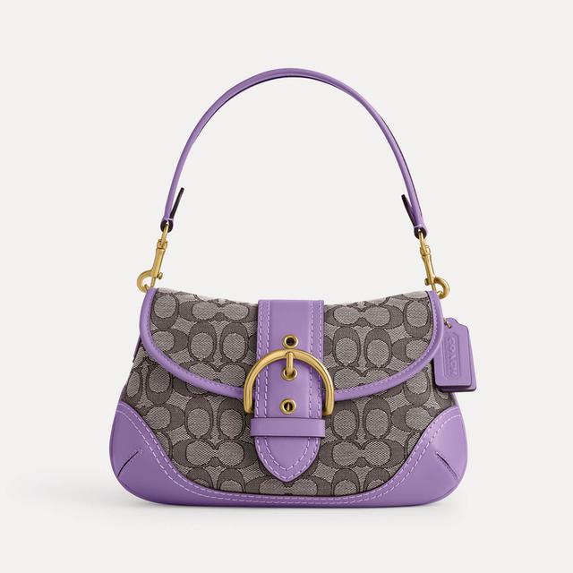 Coach Soho Signature Logo-Jacquard Bag Purple on Productcaster.