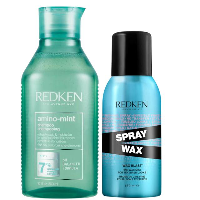 Redken Amino Mint for Oily Scalps and Finishing Hair Spray Wax for Body and Dimension Bundle on Productcaster.