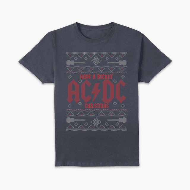 AC/DC Have A Rockin' Christmas Men's T-Shirt - Navy - M on Productcaster.