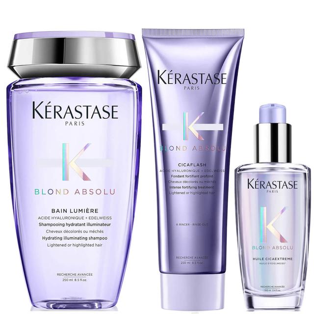 Kérastase Blond Absolu Shampoo, Conditioner and Oil Hair Routine for Lightened or Highlighted Hair on Productcaster.