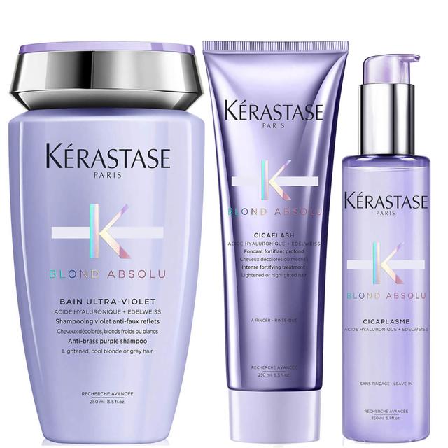 Kérastase Blond Absolu Ultraviolet Shampoo, Conditioner and Treatment Routine for Brightening Blonde Hair on Productcaster.