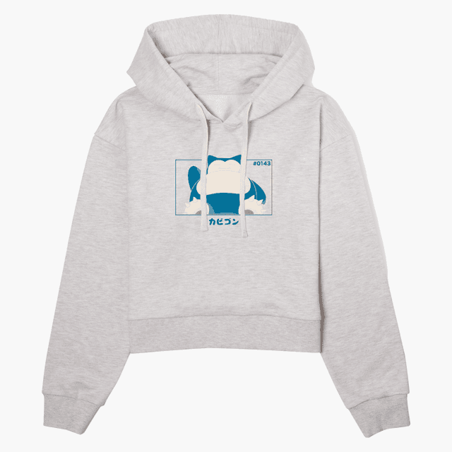 Pokémon Snorlax Women's Cropped Hoodie - Ecru Marl - L on Productcaster.