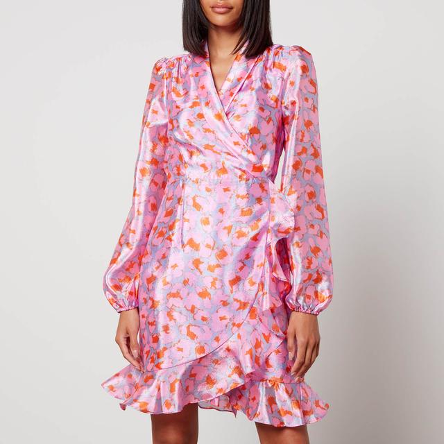 Cras Lindacras Printed Satin-Crepe Wrap Dress - EU 38/UK 12 on Productcaster.