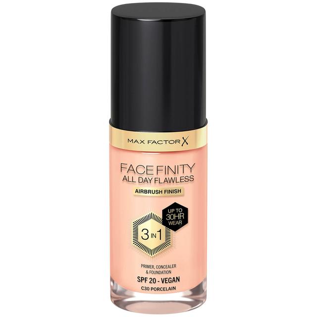 Max Factor Facefinity All Day Flawless 3 in 1 Vegan Foundation 30ml (Various Shades) - C30 - PORCELAIN on Productcaster.