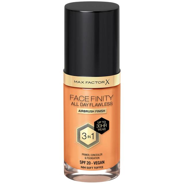 Max Factor Facefinity All Day Flawless 3 in 1 Vegan Foundation 30ml (Various Shades) - N84 - SOFT TOFFEE on Productcaster.