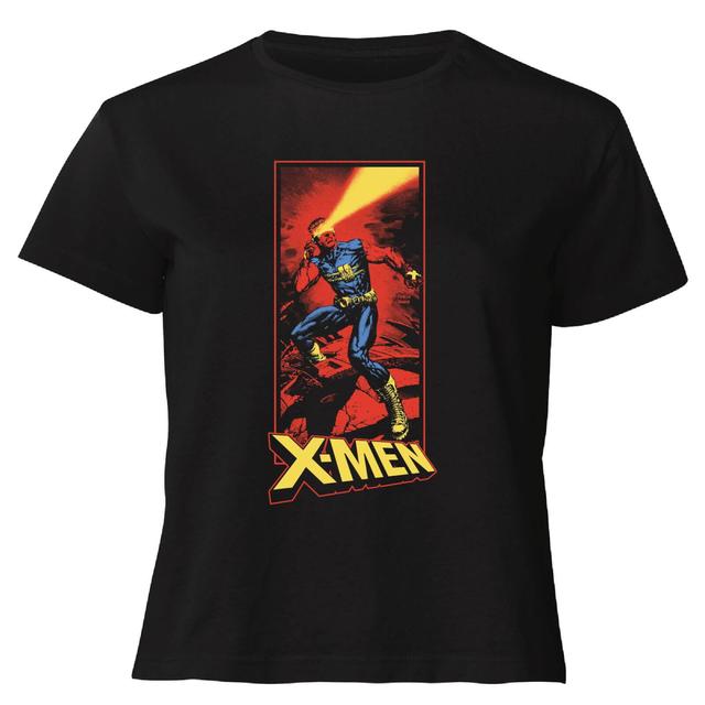 X-Men Cyclops Energy Beam Women's Cropped T-Shirt - Black - XS on Productcaster.