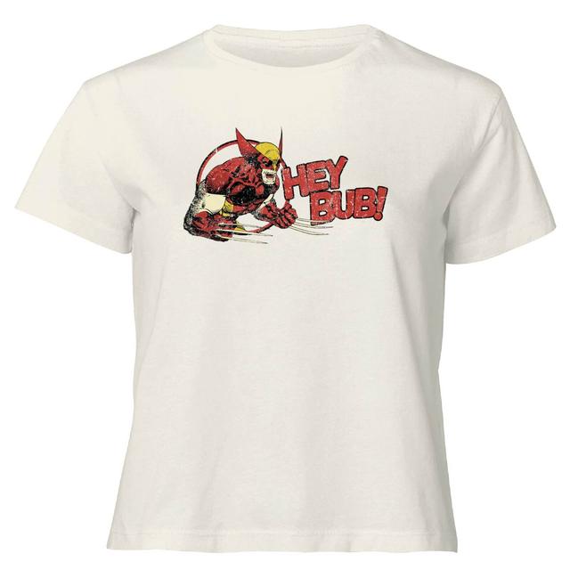 X-Men Hey Bub! Women's Cropped T-Shirt - Cream - M on Productcaster.