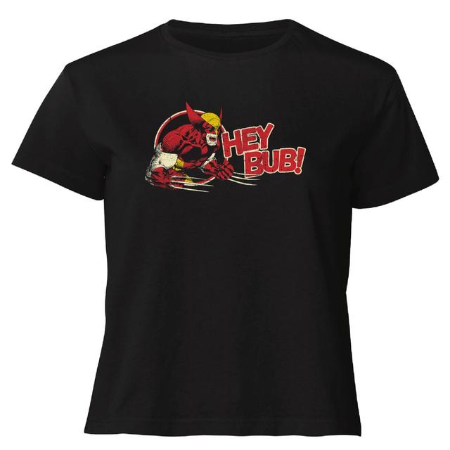 X-Men Hey Bub! Women's Cropped T-Shirt - Black - M on Productcaster.