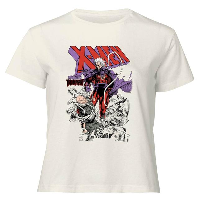 X-Men Magneto Triumphant Women's Cropped T-Shirt - Cream - L on Productcaster.