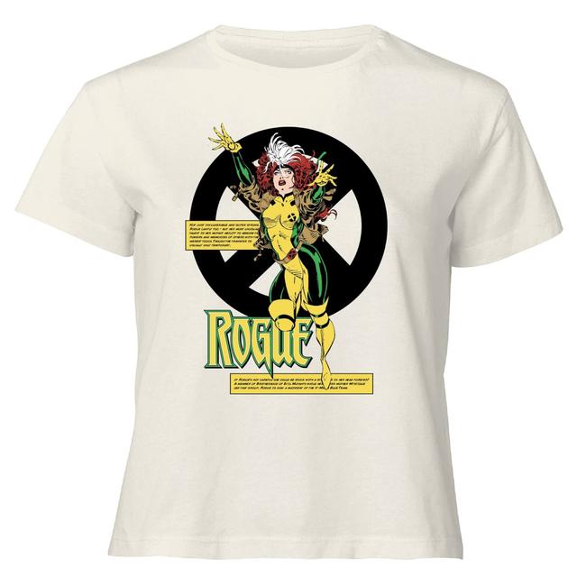 X-Men Rogue Bio Women's Cropped T-Shirt - Cream - XS on Productcaster.