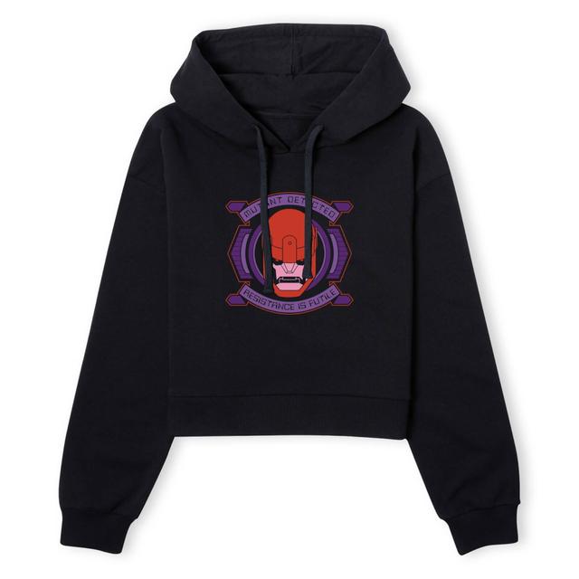 X-Men Sentinel Attack Women's Cropped Hoodie - Black - XL on Productcaster.