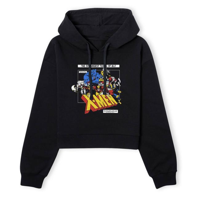 X-Men Retro Team Up Women's Cropped Hoodie - Black - S on Productcaster.