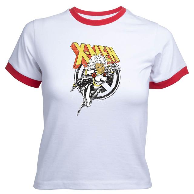 X-Men Storm Women's Cropped Ringer T-Shirt - White Red - M on Productcaster.