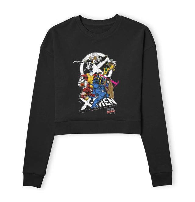 X-Men Super Team Women's Cropped Jumper - Black - M on Productcaster.