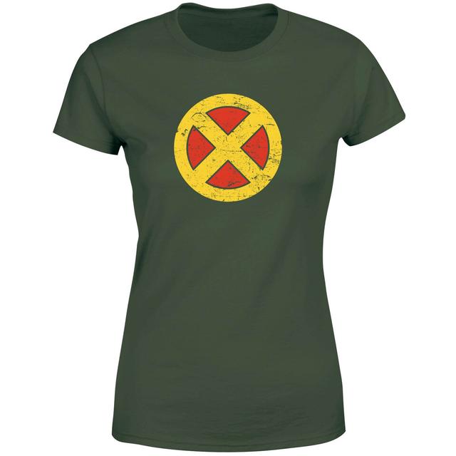 X-Men Emblem Drk Women's T-Shirt - Green - XL on Productcaster.