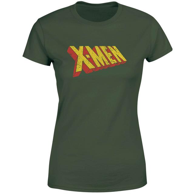 X-Men Retro Logo Women's T-Shirt - Green - XXL on Productcaster.