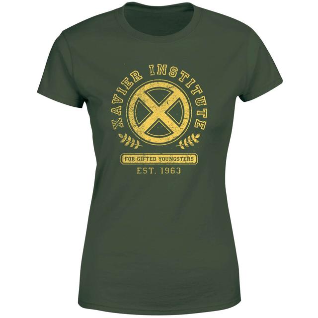 X-Men Xavier Institute For Gifted Youngsters Drk Women's T-Shirt - Green - L on Productcaster.