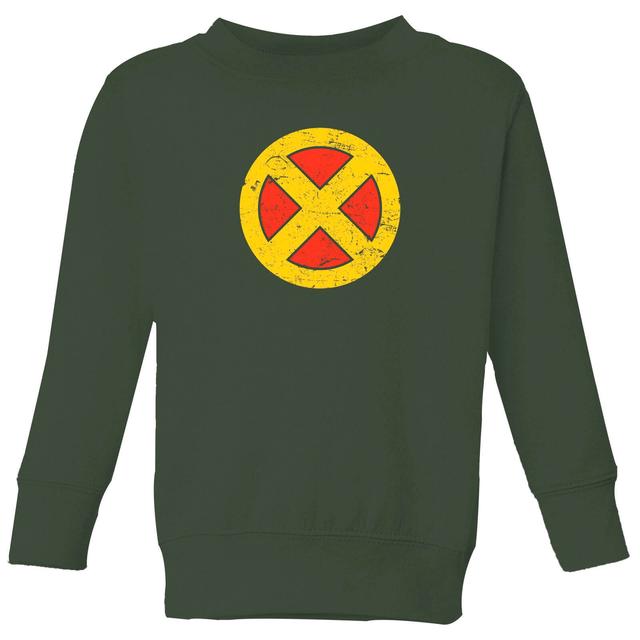 X-Men Emblem Drk Kids' Sweatshirt - Green - 3-4 Years on Productcaster.