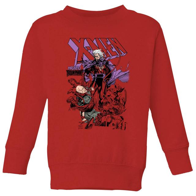 X-Men Magneto Triumphant Kids' Sweatshirt - Red - 7-8 år on Productcaster.