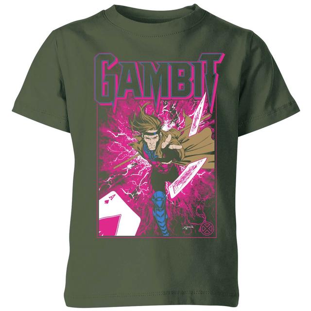 X-Men Gambit Kids' T-Shirt - Green - 7-8 Years on Productcaster.